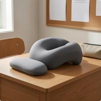 Memory Foam Rest Pillow Ergonomic Chest Support Central Opening Desk Cushion Gray Extended Black Extended Chest Pad black