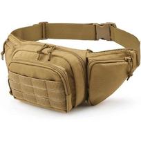 1PC Tactical Multi-function Waist Pack Fanny Packs for Men Nylon Shoulder Hiking Mobile Phone Bag Sports High-capacity Waist Bag žalia
