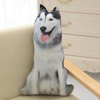 3D Samoyed Husky Plush Toy Stuffed Animal Pillow Soft Cute Dog Doll for Sofa Car Decor Gift 50cm white