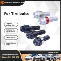 For Porsche Tire Screw For Cayenne 911 Boxster 718 Macan Panamera Wheel Bolt Set Black Long gray