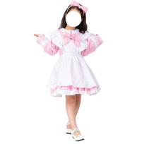 Stilinga mergaičių Lolita suknelė Anime tarnaitės kostiumas iš kokybiškos medžiagos madingiems vaikams 140 white