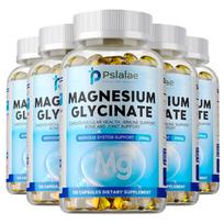 Pslalae - 500 mg Magnesium Glycine Capsules - Bone and Joint Health - Nervous System Health 120*5