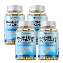 Pslalae - 500 mg Magnesium Glycine Capsules - Bone and Joint Health - Nervous System Health 120*4