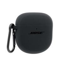 Bose QuietComfort Earbuds II Silikoninis dėklas apsaugo QC II. aliuminio karabinas. Triguba juoda.