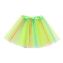 Mergaitei Cheerleading Vaivorykštės Tutu Sijonas Vaikų Šokių vakarėliui Baleto Tiulio Tutu Sijonas 3 Sluoksniai Princesės Gimtadienio Dovana 2-8 Metai 2-8 T gray