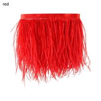 Accessories Feathers Ribbon 8-10 CM Wide 1 Meter Long Plumes Ribbon Selvage Ostrich Feathers Trim vail pink