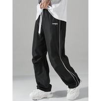 Men's casual pants spring and autumn Hong Kong style retro loose straight functional charging sports casual trousers M juoda