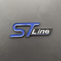 3D Metal Logo ST Line Emblem Car Trunk Badge For Ford Edge Puma Kuga Mondeo Fiesta Ecosport Focus ST Line Sticker Accessories 80X26mm gray