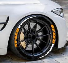SPEED DIY Tire Letter Stickers for Custom Tire Decoration 2 Sets black