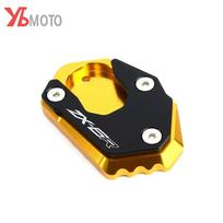 For Kawasaki Ninja ZX6R ZX-6R ZX 6R 2017 2018   Motorcycle CNC Alunimun Kickstand Plate Extension Pad Stand Enlarger žalia