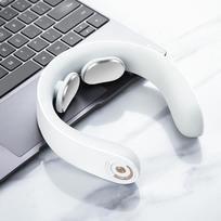 Neck Massager Multifunctional Pulse Shoulder Neck Waist Physiotherapy Home Mini Portable Neck Massager white