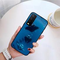 Vandenyno gyvūnas Manta Ray telefono dėklas VIVO V21E V21 V23 V23E V2109 Y53S Y33S Y55 Y76 Y31 Y21 Y72 Y01 Y21S Y11S VIVO Y11S blue