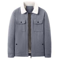 Žieminis vyriškas velvetinis su atlapais pastorintas švarkas Vyriško didelio dydžio Atsitiktinis ir madingas Patogus vyriškas švarkas 5XL beige