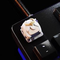 Genshin Impact Artisan Keycap Resin Custom Personalized Keyboard Cap Cute Anime KeyCap for Mechanical Keyboard Accessories Gifts black