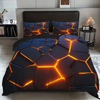 Irregular geometric lava gradient 3D Print Quilt cover Abstract Elegant Bedding set Pillowcase Luxury Home Textiles Duvet Cover 160x220cm 3pcs gray