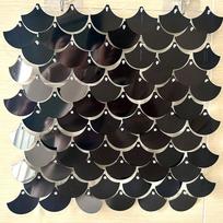 Shimmer Fish Scale Shaped Sequin Backdrop Baby Shower Photo Backdrop Backdrop Decoration Panels Dreamy Blue