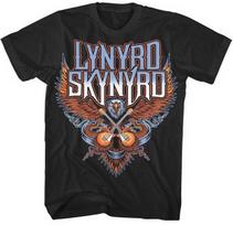 Lynyrd Skynyrd Gitaros Erelio Logotipas Roko Oficialūs Marškinėliai Vyriški Unisex L gray
