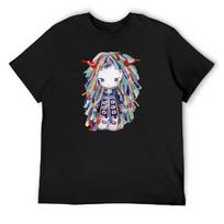 Kikuo Anime Japan Music Fashion T-Shirt heavyweights vintage clothes rapper graphic tees black t-shirts for men XXL juoda