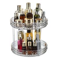 A84X-Makeup Holder Makeup Organizer Ins Desktop Finishing Perfume Tray Bathroom Skin Care Products Rack L B beige