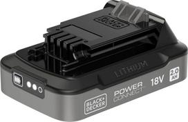 Black&decker Slankiojantis Li-ion akumuliatorius 18v 2,0ah Powerconnect Bdl2018s