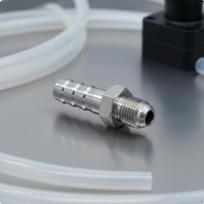 6mm Barb to 1/4 MFL Adapter Barbed Design Stainless Steel Hose for Homebrewers 14 9.5MM to 1-4 Mfl gray