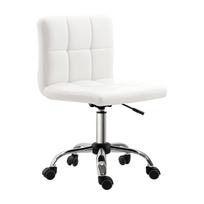 Office Chair, Swivel Chair, Faux Leather, Steel Structure, 5 Wheels, Padded, White 51 x 46 x 92 cm balta