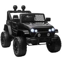 Kids Electric Car 12V with Remote Control, 4-Wheel Suspension, Headlights and Horn, MP3, Speed 3-5 km/h, for 3-6 Years - Black 100 x 64.2 x 71 cm