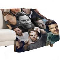 Ewan McGregor photo collage Throw Blanket All Weather Soft Throw Blanket for Sofa 100cmx150cm gray