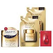 Tsubaki Premium EX Repair Mask (Hair Pack) Main Body 180g + Refill 150g x 2 Set Sample those concerned about serious damage frizz care shiny smooth be beige