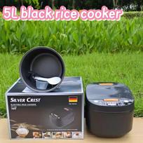 5L Smart Multifunctional Rice Cooker, 4-5 Cup Capacity, Non-stick Liner, Electric, Home Use. UK Standard black
