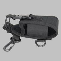 Universal Walkie Talkie Bag Adjustable Shoulder Strap Belt Two Way Radio Holder Case One Size juoda