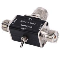2 krypčių CB HAM koaksialinis antenos jungiklis 100W antenos koaksialinis jungiklis su išjungimo ir įžeminimo apsauga
