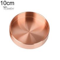 Apvalus varinis laikymo padėklas stalui, papuošalams, smulkmenoms, lėkštė, namų dekoracija 10cm beige