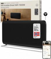 Mill Invisible Smart WiFi Panel heater G4 | PA1500WIFI4A | Panel Heater | 1500 W | Suitable for rooms up to 18-22 m² | Black | IPX4 PA1500WIFI4A BLACK | 7090019826053