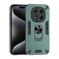 Šarvuotas magnetinis metalinis žiedas dėklas Xiaomi Redmi Note 14 Pro Plus Redmy Note14 5G, apsaugantis kameros objektyvą RM Note 14 Pro Plus juoda