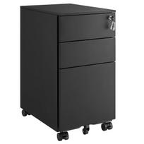 Mobilus dokumentų stalčius SONGMICS OFC031B01, 3 stalčiai, rakinamas, metalinis, juodas