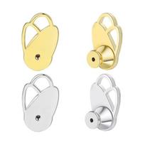 Wing Shaped Earring Support Backs For Preventing Drooping Jewelry Secure Hold Sturdy Brass Designs balto aukso spalvos