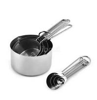 Stainless Steel gram wooden Measuring Cups Spoons Plated Copper Rose Gold Kitchen Baking scale Measuring Spoon Set food scale beige