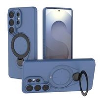 360° Rotating Magnetic Stand Phone Case for Samsung Galaxy S26 Plus S25 S24 S23 Ultra A57 A37 Wireless Charging Protective Cover Galaxy S26 Ultra mėlyna