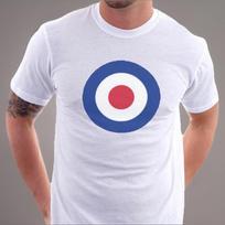 RAF apskritas ženklas T-shirt Mod Target Italija Airija Nyderlandai Britų oro pajėgos Marškinėliai S gray