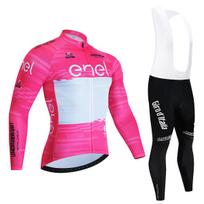 Spring and Autumn Team Tour De Italia Giro Cycling Jersey Set Mens Clothing Suit Long Sleeve MTB Bike Road Pants Bicycle Bib Ropa Ciclismo 5XL black