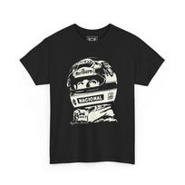 Ayrton Senna Tribute T-Shirt SENNA Vintage Formula Racing Tee F1 Race Fans S gray
