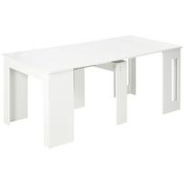 Prailginamas valgomojo stalas 4-6 žmonėms Daugiafunkcinis šoninis stalas studijoms virtuvei 180x85x75 cm Baltas 180 x 85 x 75 cm