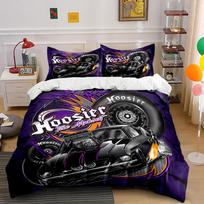 Hoosier Tire Midwest Car Print Bedding Duvet Cover Set Duvet Cover Pillowcases  (1*Duvet Cover 2*Pillowcases, without duvet insert) 135x200cm white