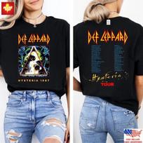 New Apparel Def Leppard Journey Tour  T-Shirt Summer Stadium Rock Tee Unisex T-Shirt XXXL white