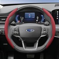 Tinka Ford Kvėpuojanti Skylutė Oda Vairas Dangtelis Segmentuotas Focus Mk2 Mk3 Fiesta Mk7 Transit Custom Mondeo Mk4 Mk5