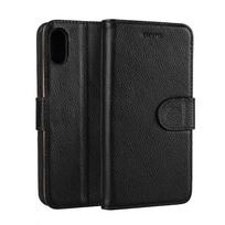 Leather Flip Case With Card Slots Stand IPhone 13 Shockproof Genuine Cover Black Brown Red Navy Pink Wine iPhone X - XS juoda