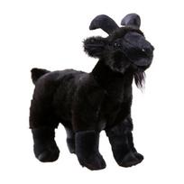 Realistic Goat Plush Toy,Soft Cuddly Stuffed Animal With Horns, Cute Farm Animal Plushie For Kids, Collectible Gift & Home W9K6 black