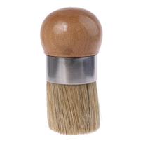 Round Chalk and Wax Finishing Brush Wood Handle Natural Bristle Brush for Hobby Paint, Faux & Wax Finishing,Stenciling 1 gray