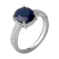 Sidabrinis žiedas su natūraliu safyru 3.109ct (2063261) 3.14 gr. 925 pavyzdžiai 18 safyras